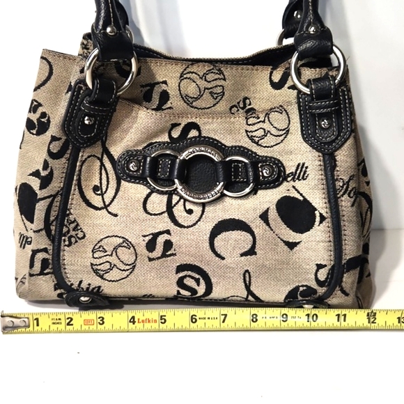 Sophia Caperelli Signature Fabric Leather Trim Shoulder Bag - Picture 14 of 16